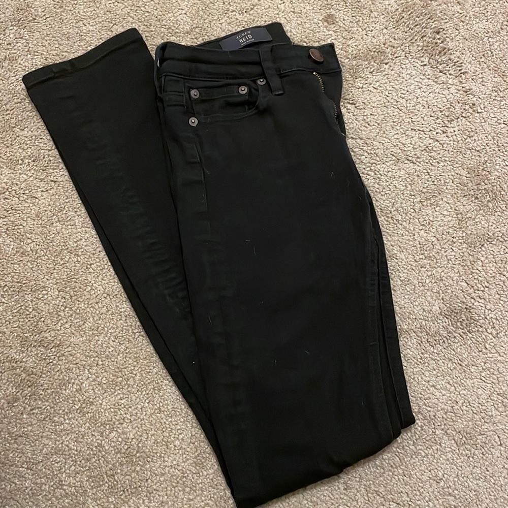 J Crew Black Reid Straight Leg Jeans Size 24